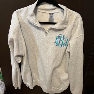 kBa monogram half zip